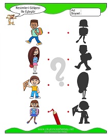 Gölgesi İle Eşleştir Çalışma Sayfaları